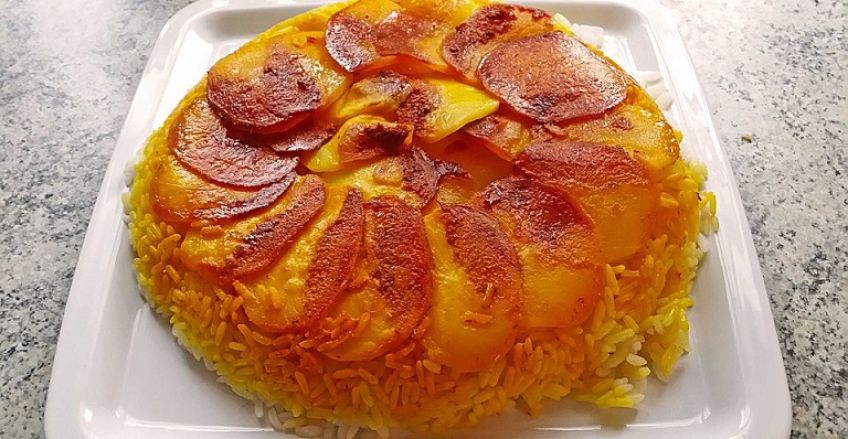 نحوه پخت ته چین سیب زمینی