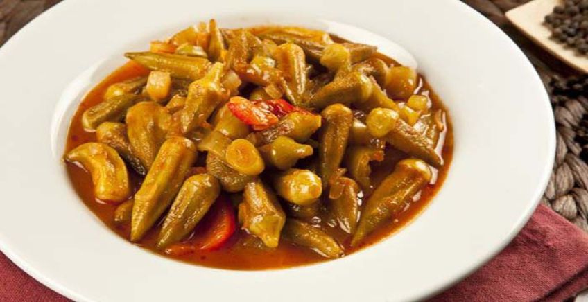 طرز تهیه خوراک بامیه تند