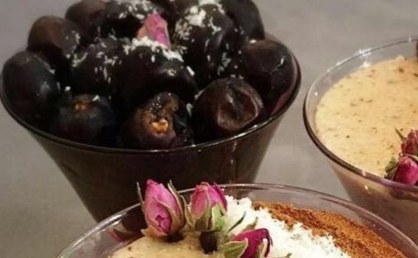 نحوه درست کردن دسر فرنی خرما