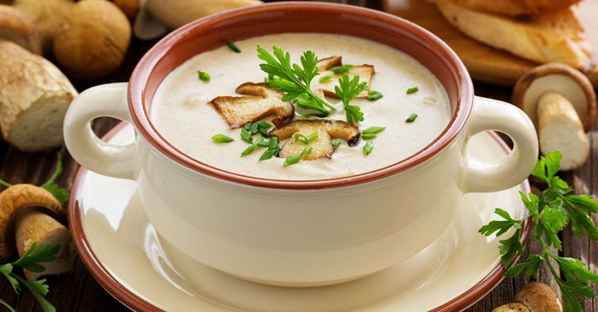آموزش تهیه سوپ قارچ