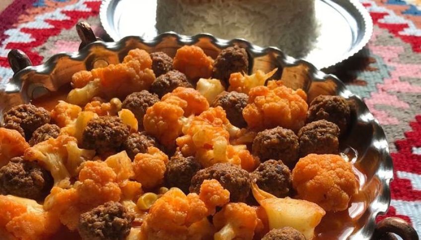آموزش طبخ خورش گل کلم رژیمی