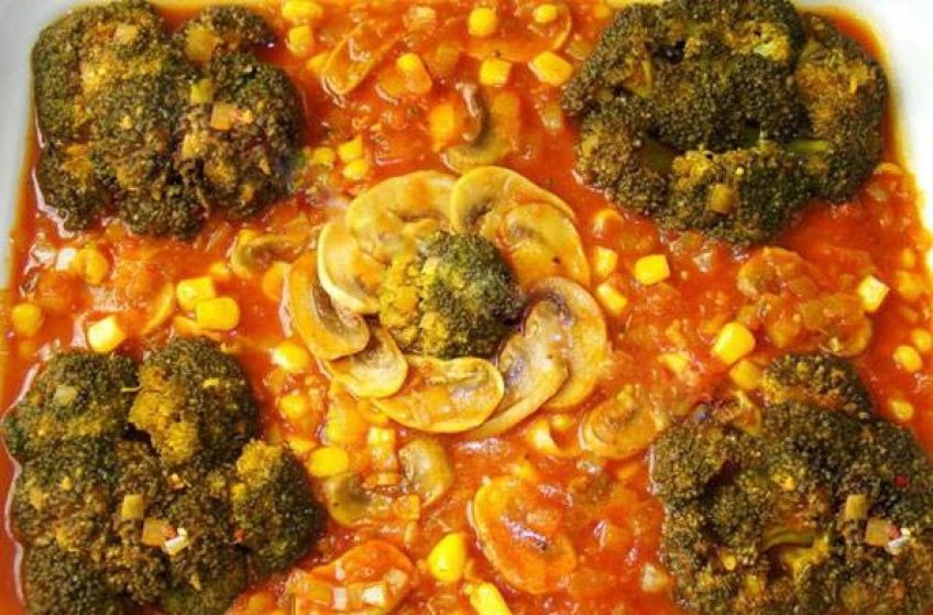 آموزش طبخ غذای رژیمی خورش سویا و کلم بروکلی