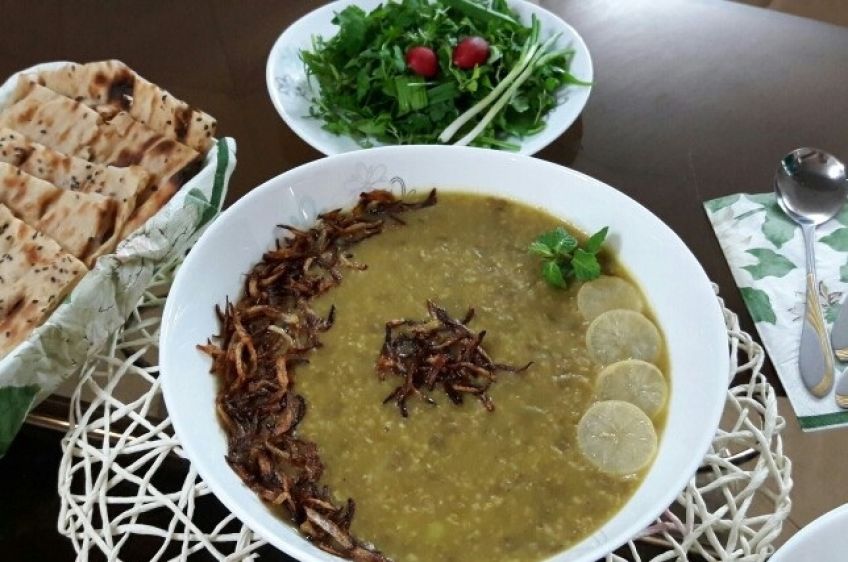 آموزش طبخ آش عدس و بلغور سنندج