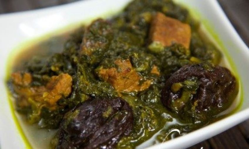 طرزتهیه خورش آلو اسفناج