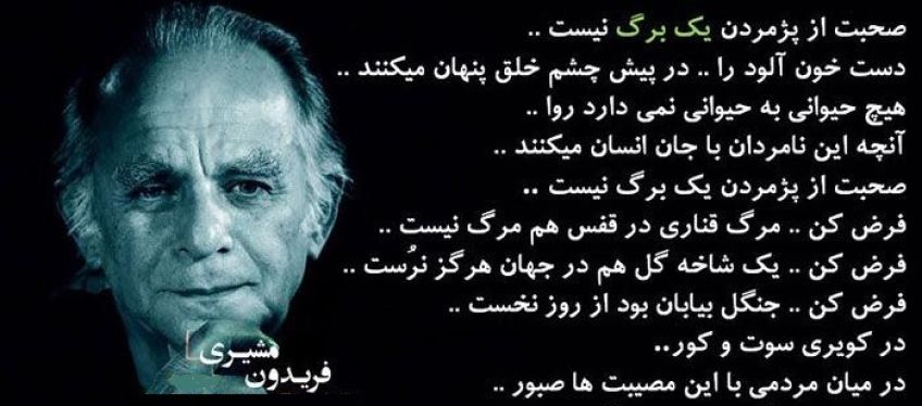 شعر نو مرگ انسانیت از فریدون مشیری