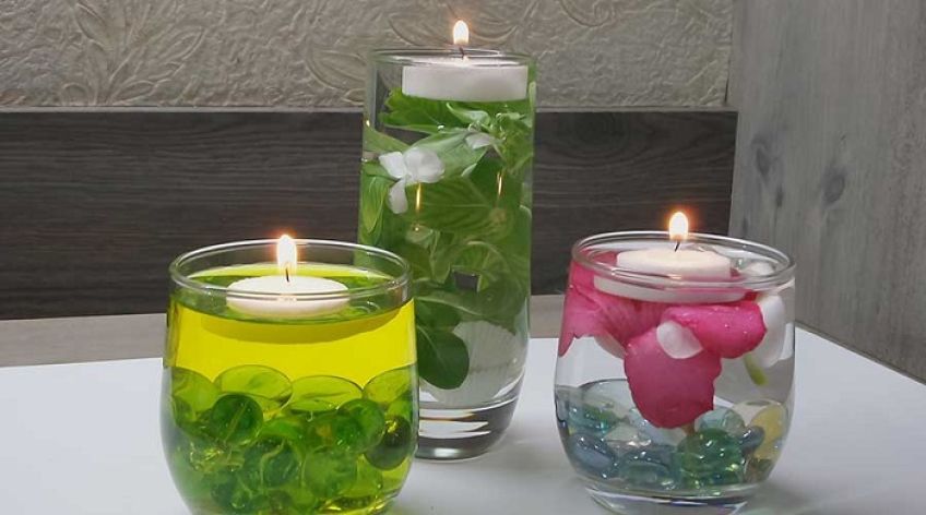 آموزش ساخت شمع شناور رو آب