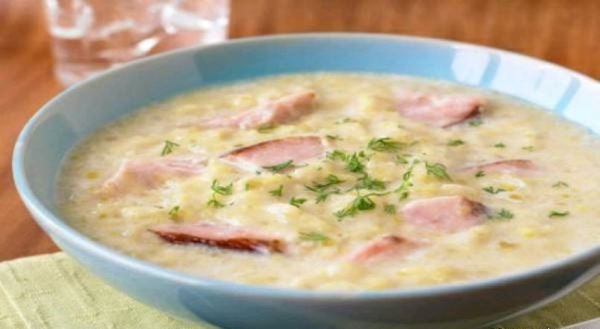 آموزش طبخ سوپ سیب زمینی و ژامبون