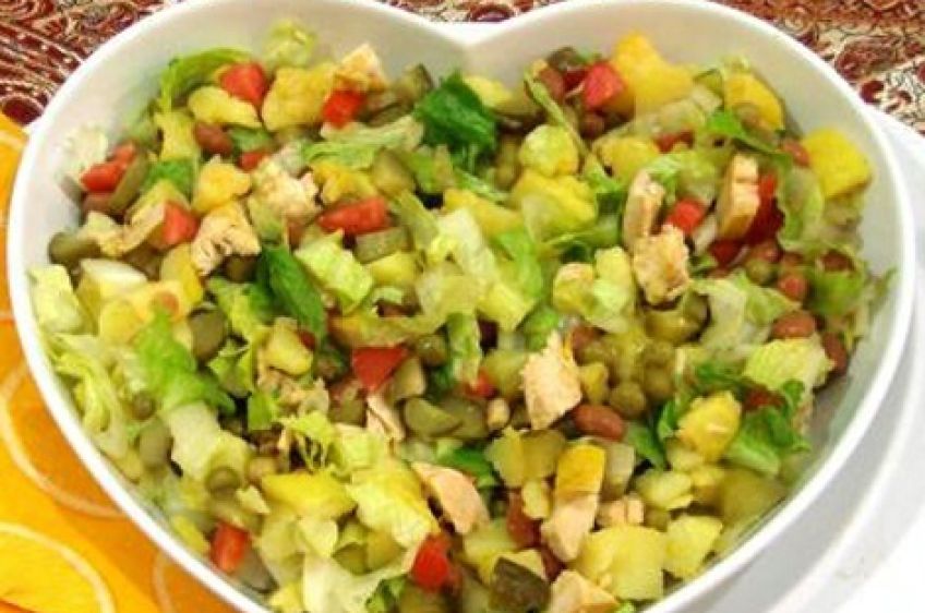 نحوه تهیه سالاد لوبیا چیتی