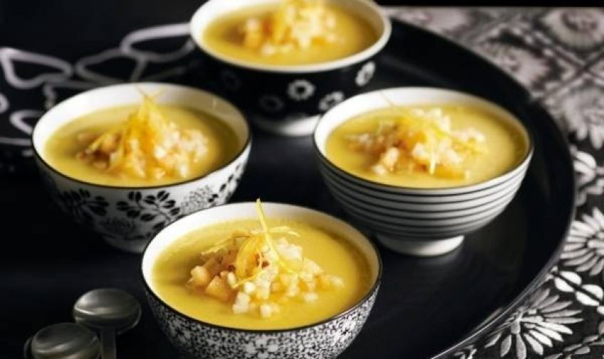 آموزش تهیه کاسترد لیمویی چای سبز