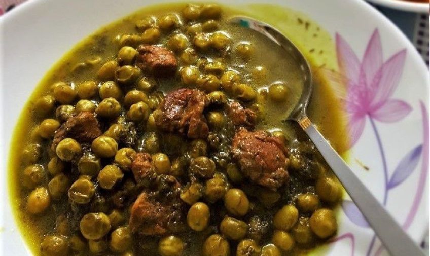 دستور پخت خورش نخود سبز