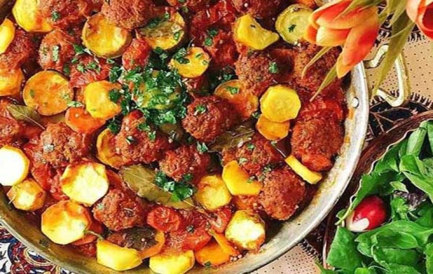 آموزش طبخ خوراک گوشت و سبزیجات غذای رژیمی خوشمزه