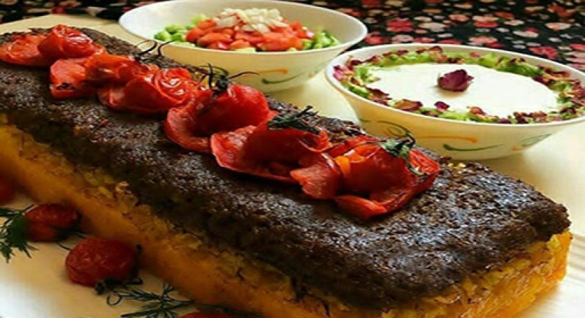 طرز تهیه ته چین کباب تابه ای