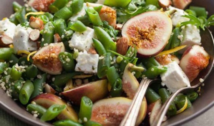 طرز تهیه سالاد لوبیا سبز و انجیر