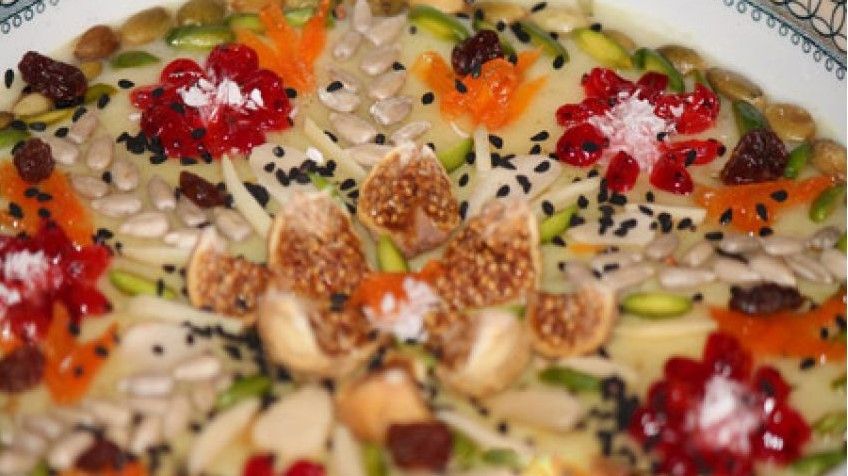 آموزش طبخ آش عاشوره یا آشوره یا پودینگ حضرت نوح  نذری محلی محرم در ترکیه