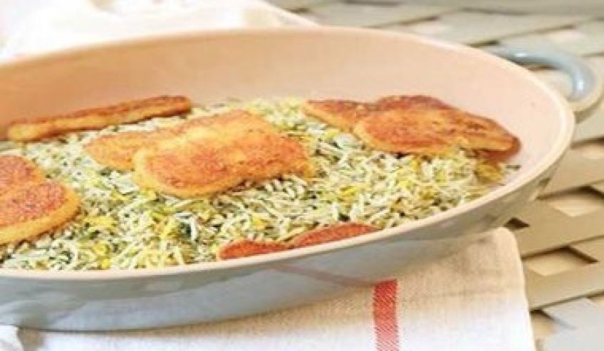 طرز پخت سبزی پلو با پنیر هالومی