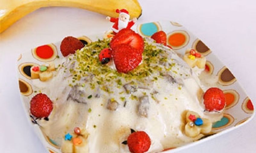 آموزش تهیه ی دسر سوفله موز