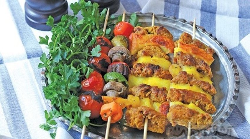 روش طبخ کباب بختیاری گیاهی