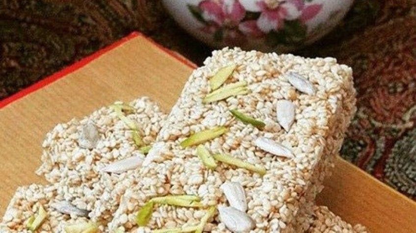 آموزش تهیه شیرینی کنجدی عسلی تنها شیرینی مفید برای رشد مغزی کودکان مان