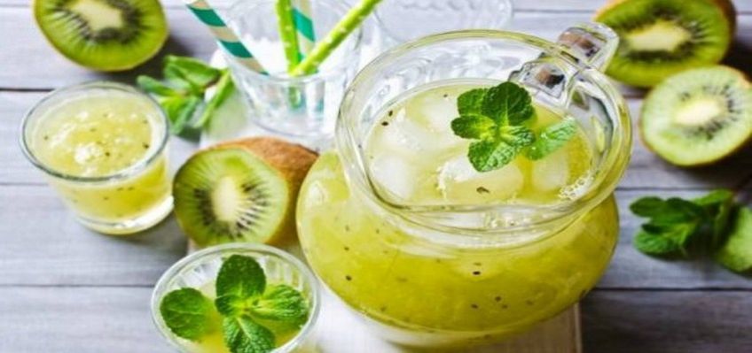 روش درست کردن لیموناد کیوی گازدار