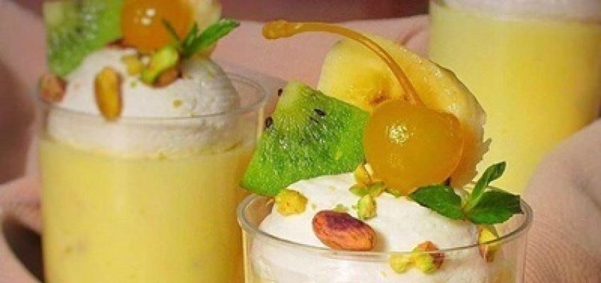 آموزش تهیه دسر کرم وانیلى