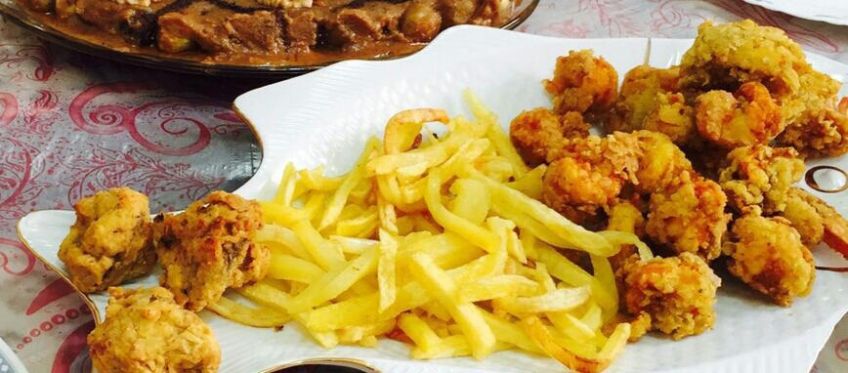 آموزش تهیه میگو و قارچ سوخاری غذایی دریایی خوشمزه و لذیذ