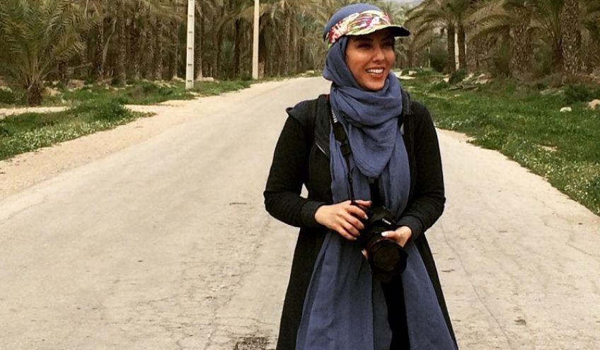 تیپ جالب و زیبای لیلا اوتادی در نمایشگاه دبی