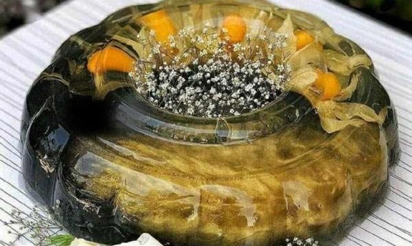 آموزش تهیه ژله مشکی طلایی مجلسی به سبک ژله ویترینی دسری بسیار شیک و مجلسی