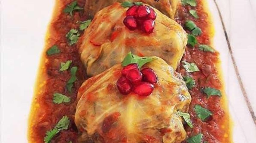 نحوه تهیه دلمه کلم اناری غذایی شیک و خوشمزه