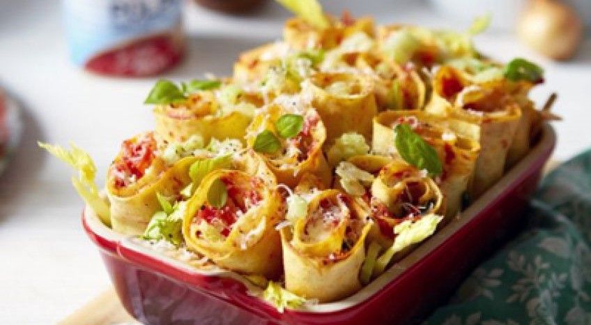 طرز پخت رول لازانیا غذای رژیمی بسیار خوشمزه