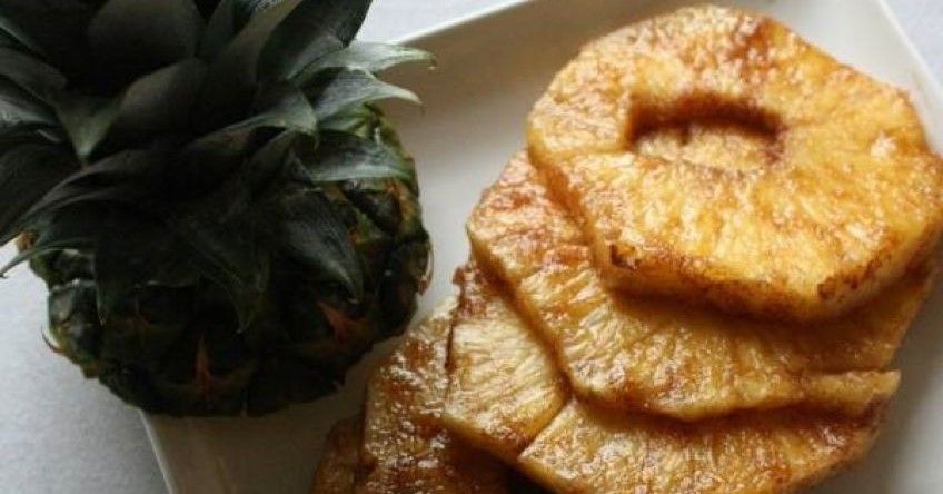 طرز تهیه آناناس دارچینی گریل شده با گرانیتای لیمو و نعنا