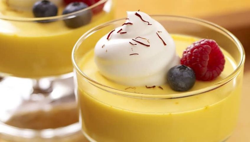 روش تهیه دسر موس زعفرانی