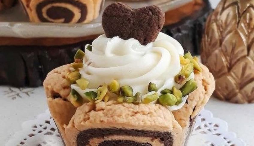 دستور تهیه شیرینی قرابیه دو رنگ کرم دار