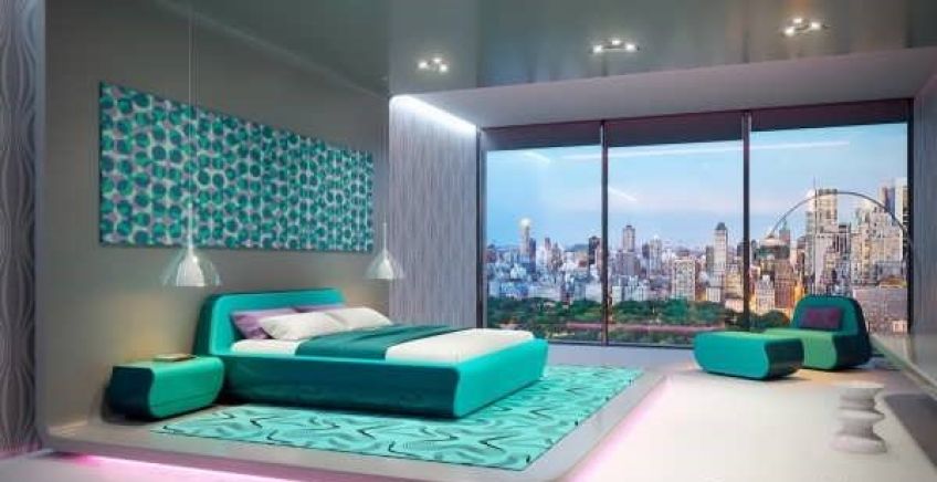 چندین دکوراسیون اتاق خواب سبز رنگ با طراحی زیبا