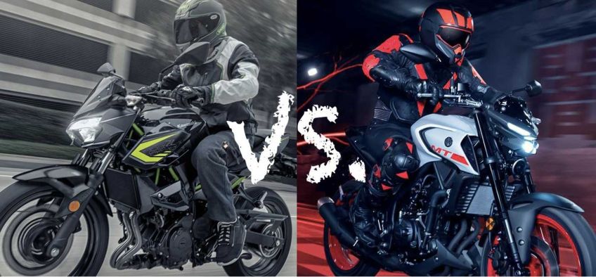 مقایسه موتورسیکلت های کاواساکی Z400 و یاماها MT-03