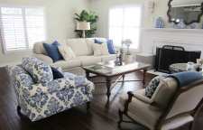 دکوراسیون سفید و آبی ترکیبی کلاسیک و آرامش بخش