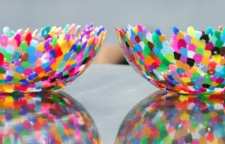 ساخت کاسه رنگی با استفاده از دانه های پلاستیکی