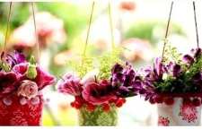 ساخت گلدان های آویز زیبا با استفاده از نمد و بطری