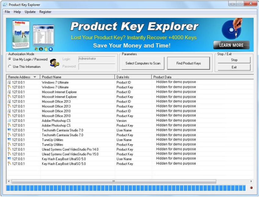 قابلیت ها و کاربردهای نرم افزار Nsasoft Product Key Explorer