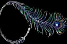 جواهرات لوکس طرح پر طاووس از برند بچیران