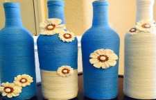 تزیین بطری با کامواهای رنگی