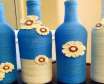 تزیین بطری با کامواهای رنگی