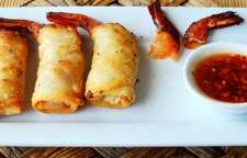 طرز تهیه دست پیچ شاه میگو تند با خمیر فیلو