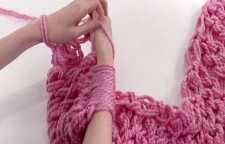 بافت شال گردن با دست بدون نیاز به قلاب