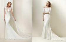 مدل لباس عروس ساده با دامن بدون پف