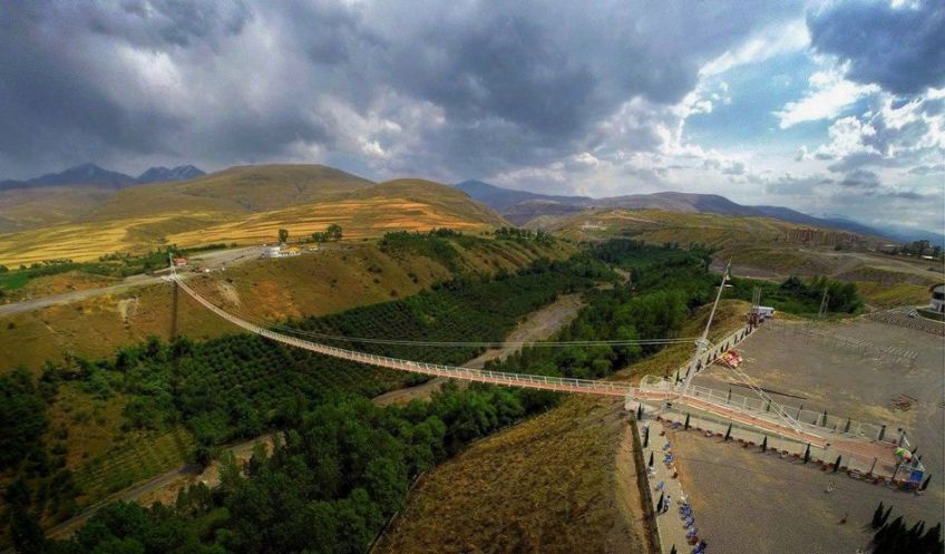 پل معلق مشگین شهر استان اردبیل طولانی ترین پل معلق خاورمیانه