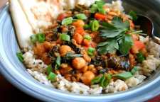 طرز پخت کته عدس با لوبیا