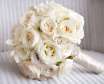 دسته گل عروس با گل پائونیا یا گل هزار برگ و گل رز