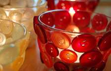 آموزش ساخت جا شمعی با دکمه رنگی