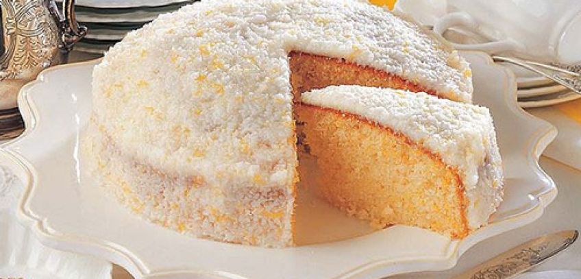 آموزش طبخ کیک نارگیلی با سس نارگیل لیمویی خوشمزه و دلچسب