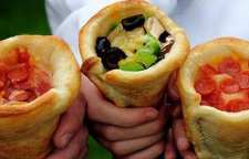 روش درست کردن فست فود پیتزا قیفی